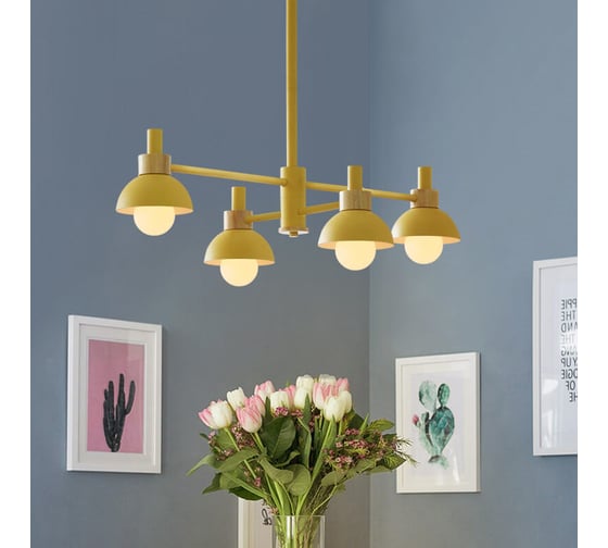 Люстра на штанге IMPERIUMLOFT FANTA A 4 lights Yellow 193155-26