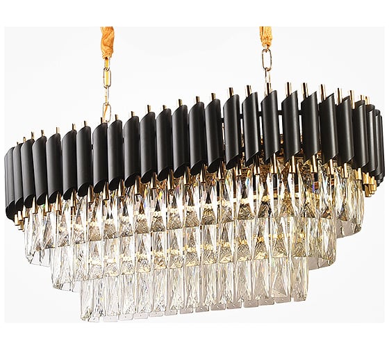 Люстра IMPERIUMLOFT Empire Black Rectangular Chandelier Crystal 156487-22 1
