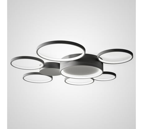 Потолочная люстра в виде колец IMPERIUMLOFT TWINE 7 rings Black 102161-26