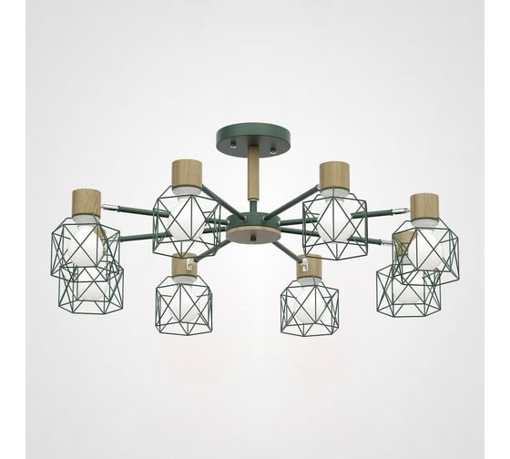 Потолочная люстра IMPERIUMLOFT CORF B3 Green 8 lamps 189485-26 1