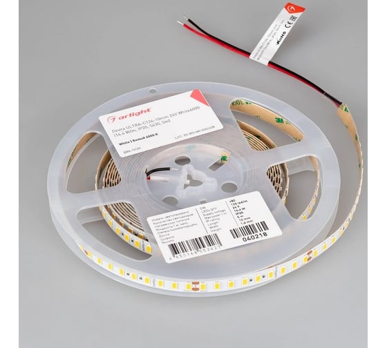 Светодиодная лента Arlight ULTRA-C126-10mm 24V White6000 , высок.эфф.200 5м 040218