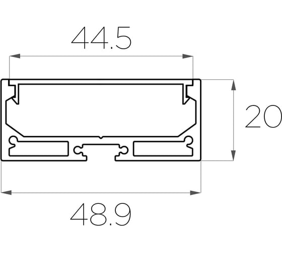 Комплект алюминиевого профиля LEDCRAFT с экраном и заглушками LC-LP2050M44-3 1627000113