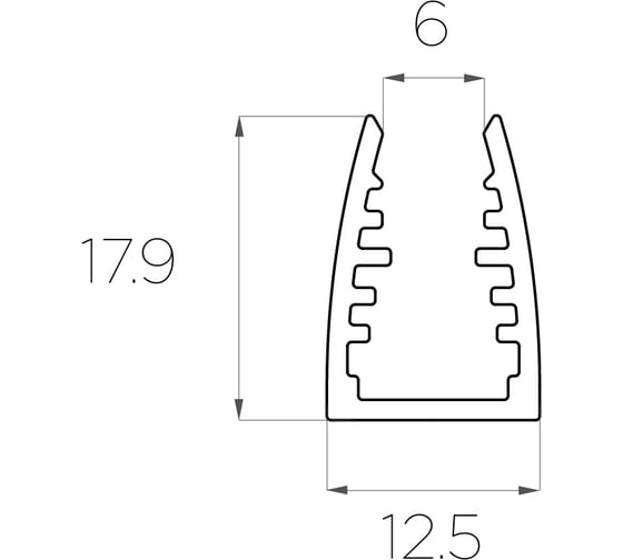 Комплект алюминиевого профиля для стекла LEDCRAFT с заглушками LC-LPG1318-3 1627000032