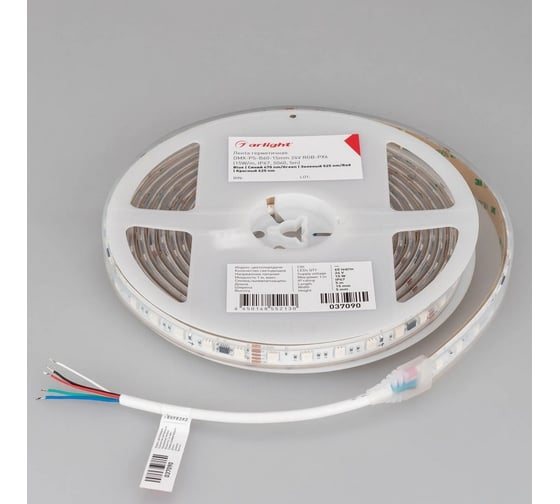 Светодиодная герметичная лента Arlight DMX-PS-B60-15mm 24V RGB-PX6 5м 037090