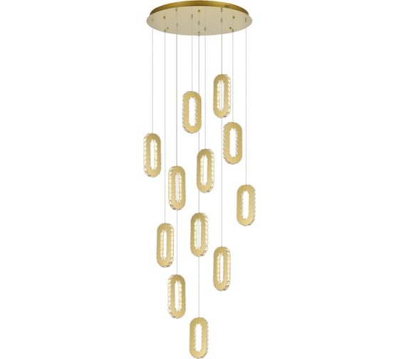 Подвесной светильник ST luce золотистый, прозрачный led 12x9w 3000k, SL6506.203.12