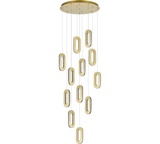 Подвесной светильник ST luce золотистый, прозрачный led 12x9w 3000k, SL6506.203.12