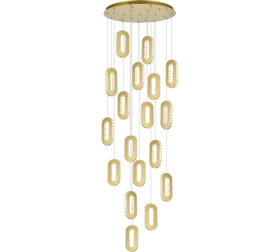 Подвесной светильник ST luce золотистый, прозрачный led 18x9w 3000k, SL6506.203.18