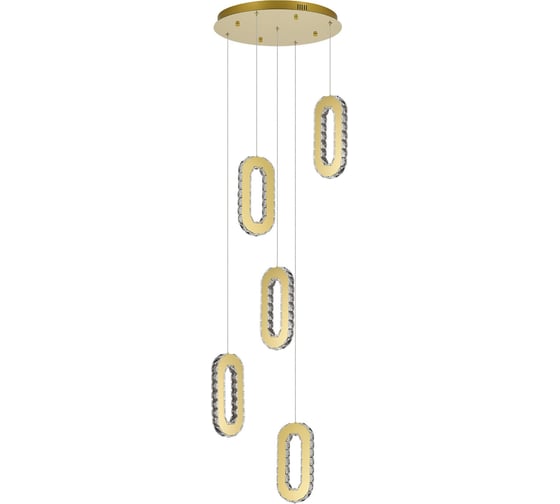 Подвесной светильник ST luce золотистый, прозрачный led 5x9w 3000k, SL6506.203.05