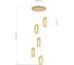 Подвесной светильник ST luce золотистый, прозрачный led 5x9w 3000k, SL6506.203.05 4