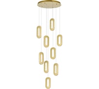 Подвесной светильник ST luce золотистый, прозрачный led 9x9w 3000k, SL6506.203.09