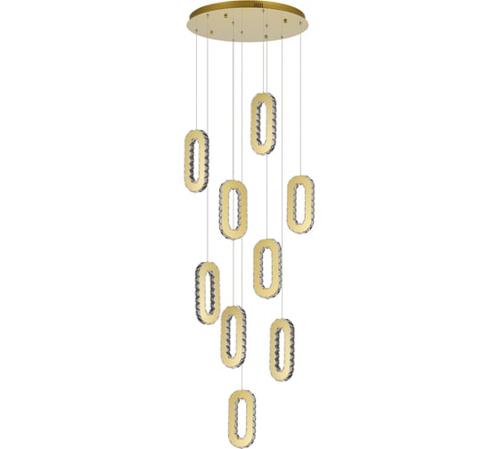 Подвесной светильник ST luce золотистый, прозрачный led 9x9w 3000k, SL6506.203.09