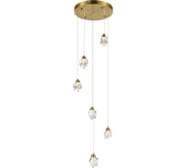 Подвесной светильник ST luce золотистый/прозрачный led 6x3w 3000k, SL6114.203.06