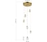 Подвесной светильник ST luce золотистый/прозрачный led 6x3w 3000k, SL6114.203.06 2