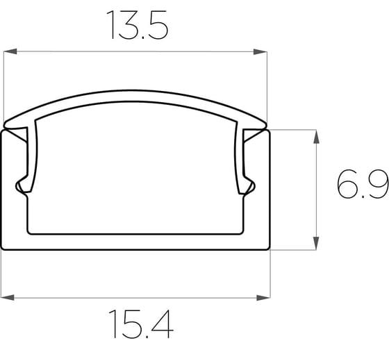 Комплект алюминиевого профиля LEDCRAFT с экраном и заглушками LC-LP0716M16-3 1627000003