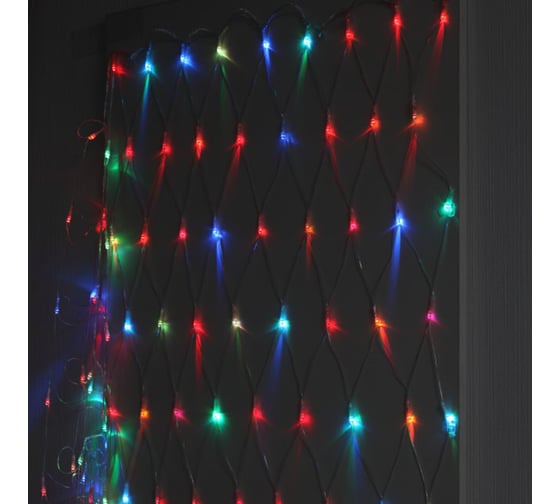 Гирлянда LED ЭРА ENIS01R сеть, 1,8 м х 1,5 м, RGB 8 режимов, 220V, IP20 Б0041902