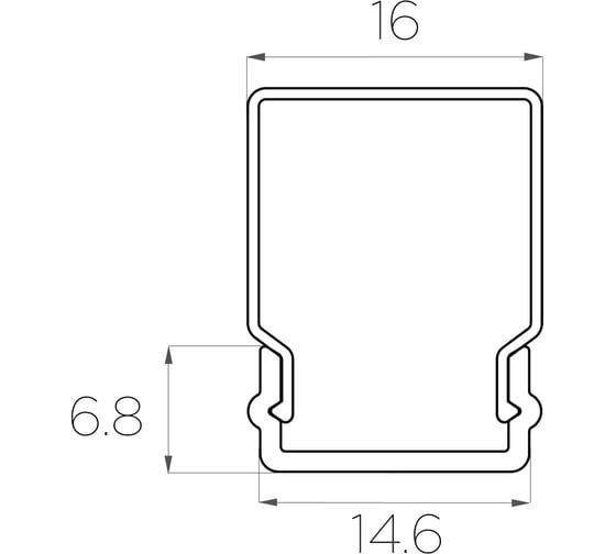 Комплект алюминиевого профиля LEDCRAFT с экраном и заглушками LC-LP0616M1716-3 1627000002