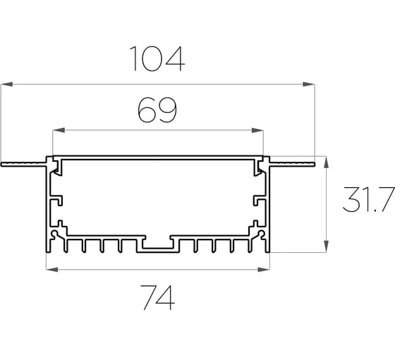 Комплект алюминиевого профиля LEDCRAFT с экраном и заглушками LC-LPSH32104M68-3 1627000142