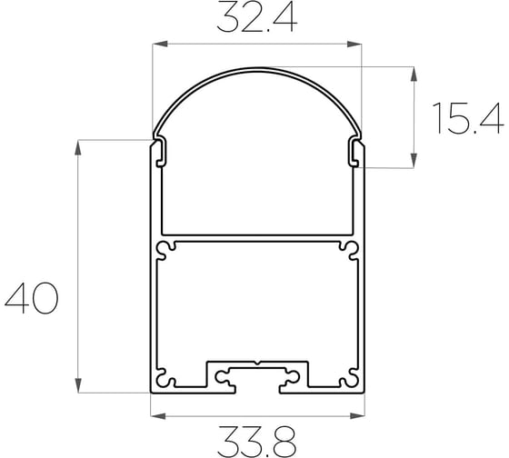 Комплект алюминиевого профиля LEDCRAFT с экраном и заглушками LC-LP4034M36R-3 1627000082