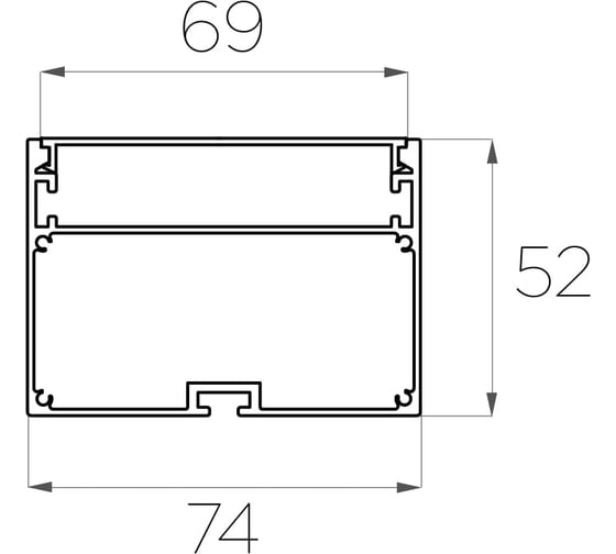 Комплект алюминиевого профиля LEDCRAFT с экраном и заглушками LC-LP5274M68-3 1627000114