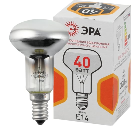 Рефлектор ЭРА R50 40Вт 230В E14 цв. упаковка Б0039140 1