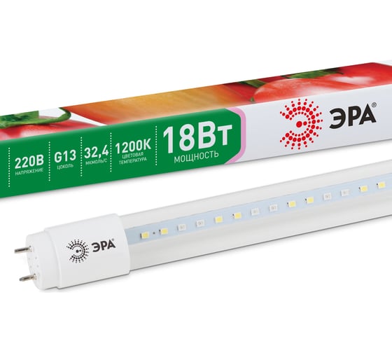 Лампа ЭРА полного спектра FITO-18W-Ra90-Т8-G13-NL Б0042987