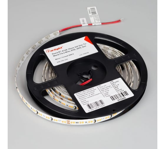 Светодиодная лента Arlight RT-A168-10mm, 24V, Dim-To-Warm 5м 033606