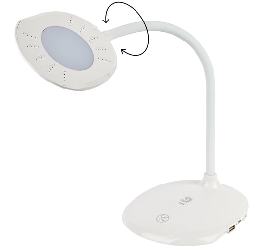 Настольный светильник ЭРА NLED-457-6W-W белый Б0028455