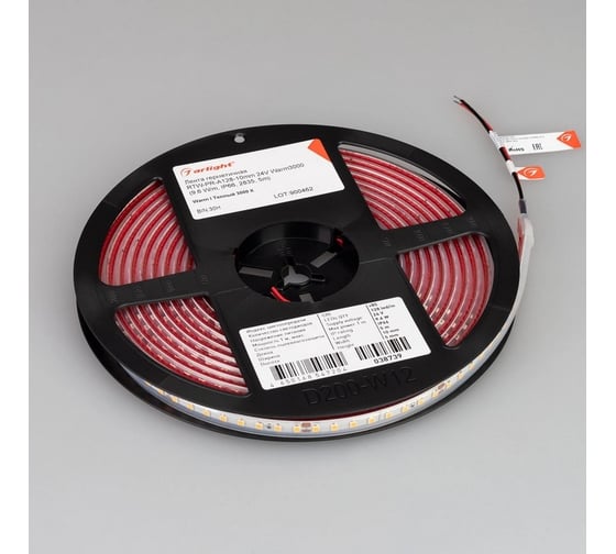 Светодиодная герметичная лента Arlight RTW-PR-A128-10mm 24V Warm3000 , выс 5м 038739