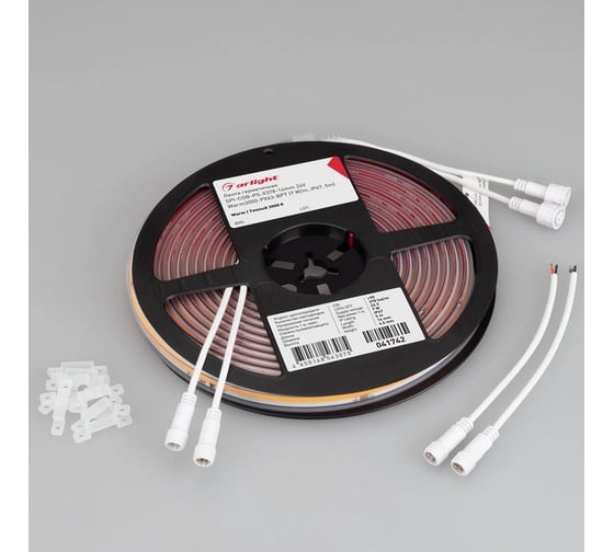 Светодиодная герметичная лента Arlight SPI-COB-PS-X378-14mm 24V Warm3000-PX63-BPT 5м 041742