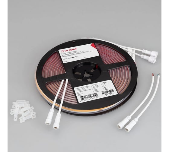 Светодиодная герметичная лента Arlight SPI-COB-PS-X378-14mm 24V White6000-PX63-BPT Arligh 5м 041741