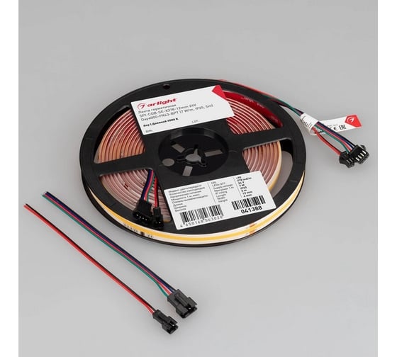 Светодиодная герметичная лента Arlight SPI-COB-SE-X378-12mm 24V Day4000-PX63-BPT , 5м 041388