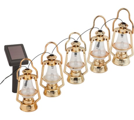 Садовая гирлянда на солнечной батарее ЭРА ERASG02418 Керосинка, 3,8м Б0044227