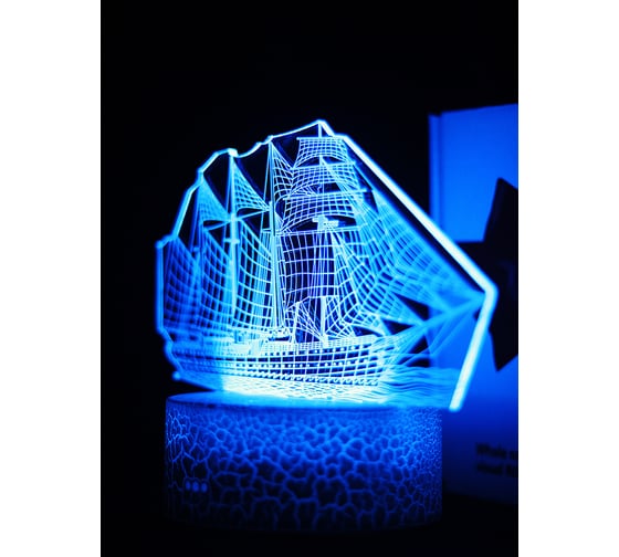 Светодиодный ночник 3d светильник PALMEXX led rgb 7 цветов (корабль) PX/LAMP-015 1