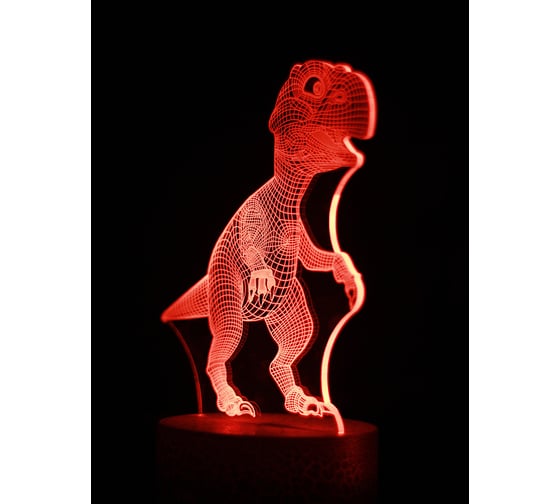 Светодиодный ночник 3d светильник PALMEXX led rgb 7 цветов (динозавр) PX/LAMP-014