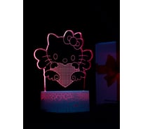 Светодиодный ночник 3d светильник PALMEXX led rgb 7 цветов (хелло китти) PX/LAMP-011