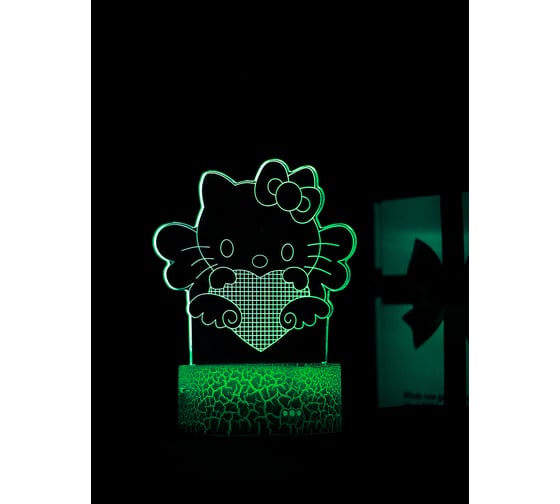 Светодиодный ночник 3d светильник PALMEXX led rgb 7 цветов (хелло китти) PX/LAMP-011