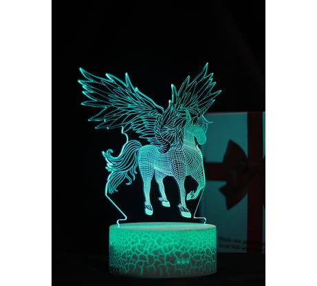 Светодиодный ночник 3d светильник PALMEXX led rgb 7 цветов (пегас) PX/LAMP-010