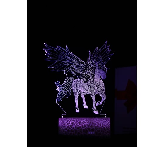 Светодиодный ночник 3d светильник PALMEXX led rgb 7 цветов (пегас) PX/LAMP-010
