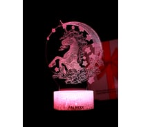 Светодиодный ночник 3d светильник PALMEXX led rgb 7 цветов (единорог) PX/LAMP-035
