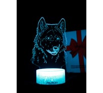 Светодиодный ночник 3d светильник PALMEXX led rgb 7 цветов (волк) PX/LAMP-028