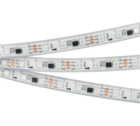 Светодиодная герметичная лента Arlight SPI-PFS-B60-12mm 12V RGB-PX3 , бегу 5м 026155(3) 1