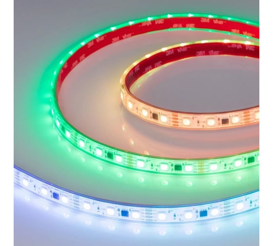 Светодиодная герметичная лента Arlight SPI-PS-B60-12mm 12V RGB-PX3-BPT , бе 5м 039599