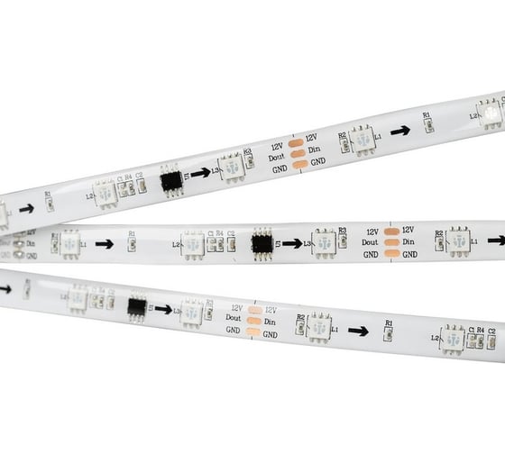 Светодиодная герметичная лента Arlight SPI-SE-B30-10mm 12V RGB-PX3 , бегущи 5м 026369(2)