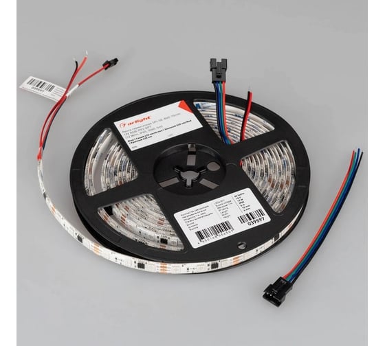 Светодиодная герметичная лента Arlight SPI-SE-B60-10mm 12V RGB-PX3-BPT , бе 5м 039597
