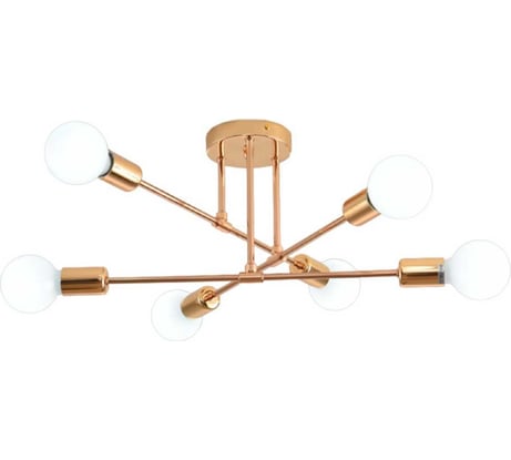 Люстра Балтийский светлячок 6 рожков, глянцевая золотая LP-10001