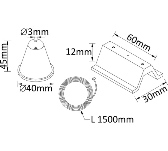 Подвесной комплект для шинопровода Crystal lux clt 0.210 CLT 0.210 03 BL