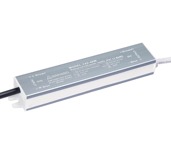 Блок питания LEDCRAFT LC-WP-40W-24V IP67 1.65 A 160x30x20 418020014 1