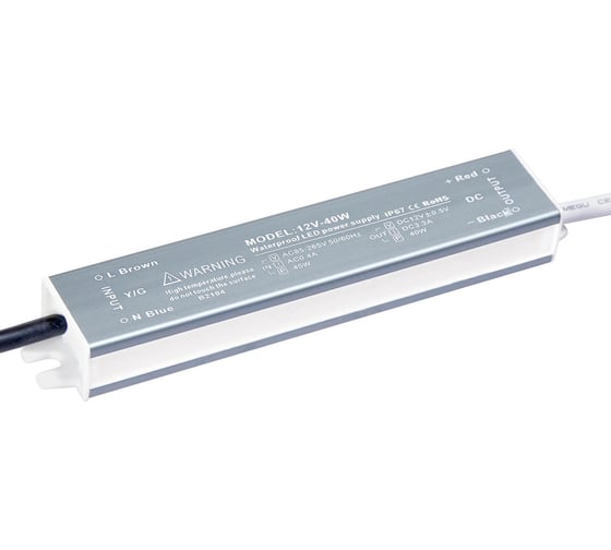 Блок питания LEDCRAFT LC-WP-40W-12V IP67 3.3 A 160x30x20 418020013 1