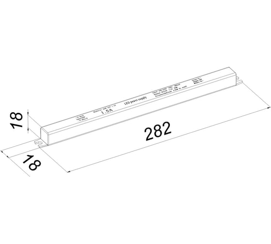 Блок питания LEDCRAFT LC-K35W-24V 1.5 А карандаш 282x18x18 418010006