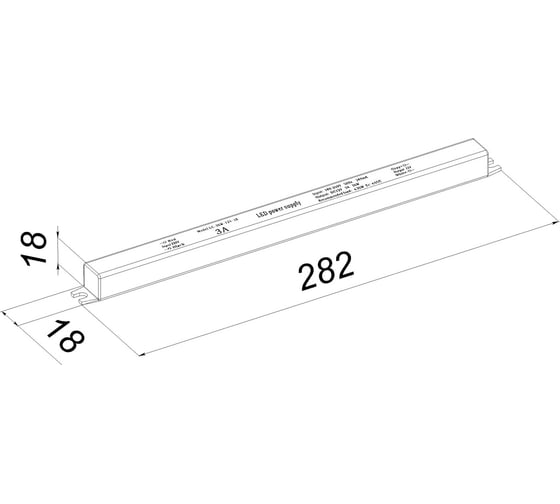 Блок питания LEDCRAFT LC-K35W-12V 3 А карандаш 282x18x18 418010011